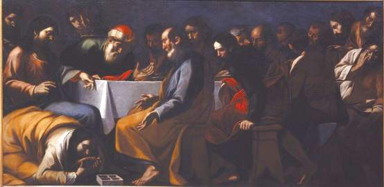 Gregorio Preti Le repas dans la maison du Pharisien Palais Taverna di Montegiordano Rome, 147 x 293 cm