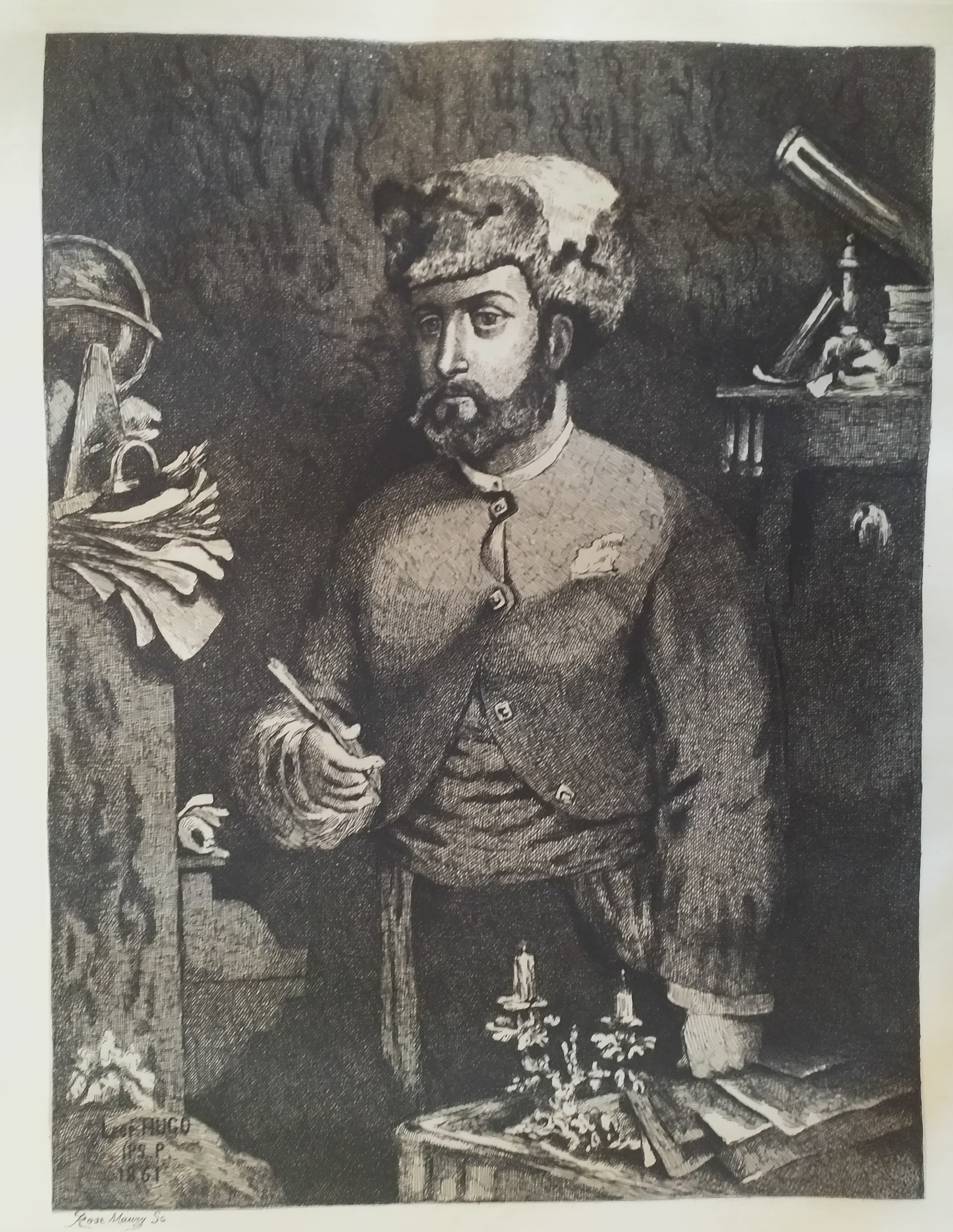 Leopold Armand Hugo BNF Autoportrait a la toque 1861 Rose Maury