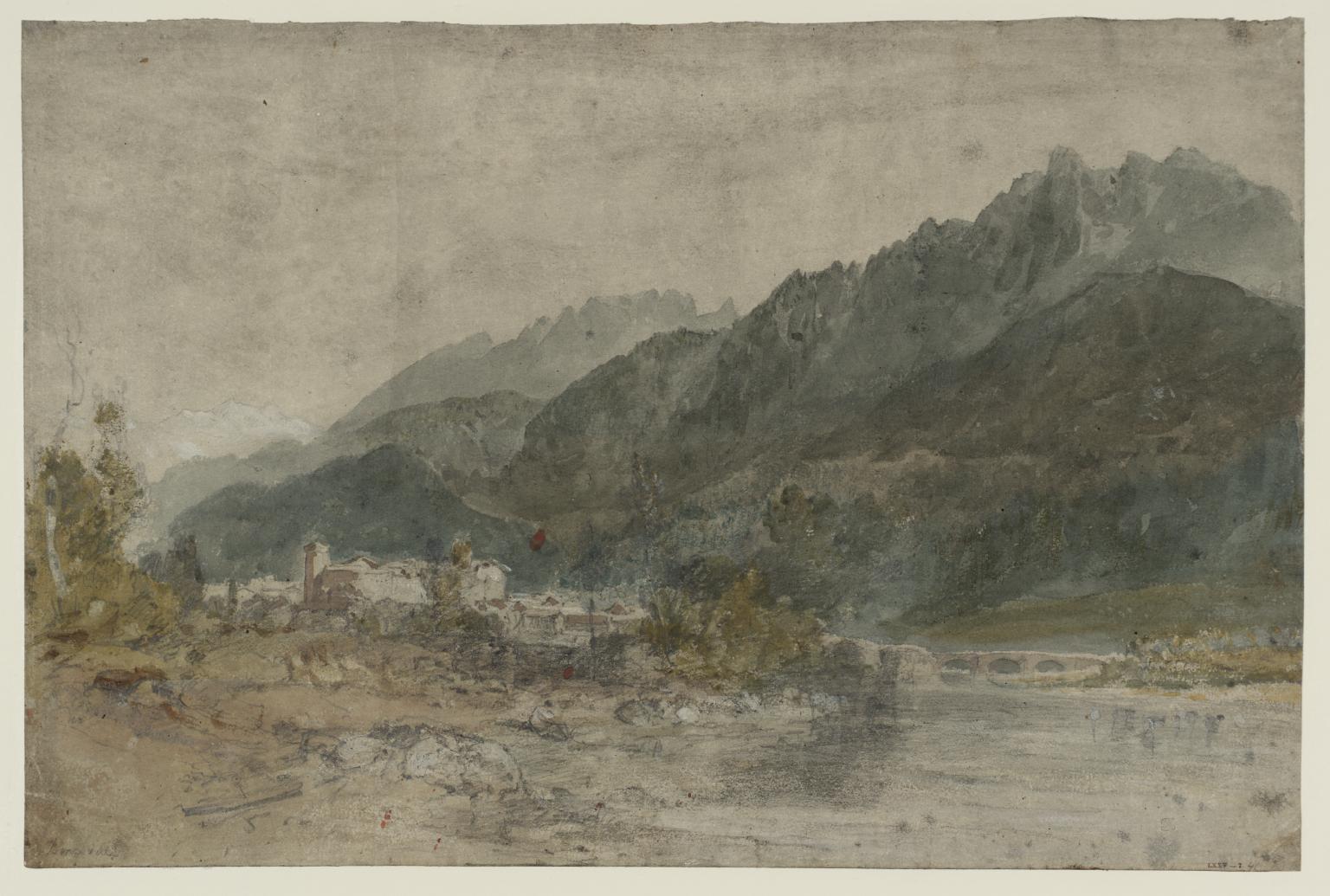 Bonneville and the River Arve from the Geneva Road, Looking East 1802 by Joseph Mallord William Turner 1775-1851