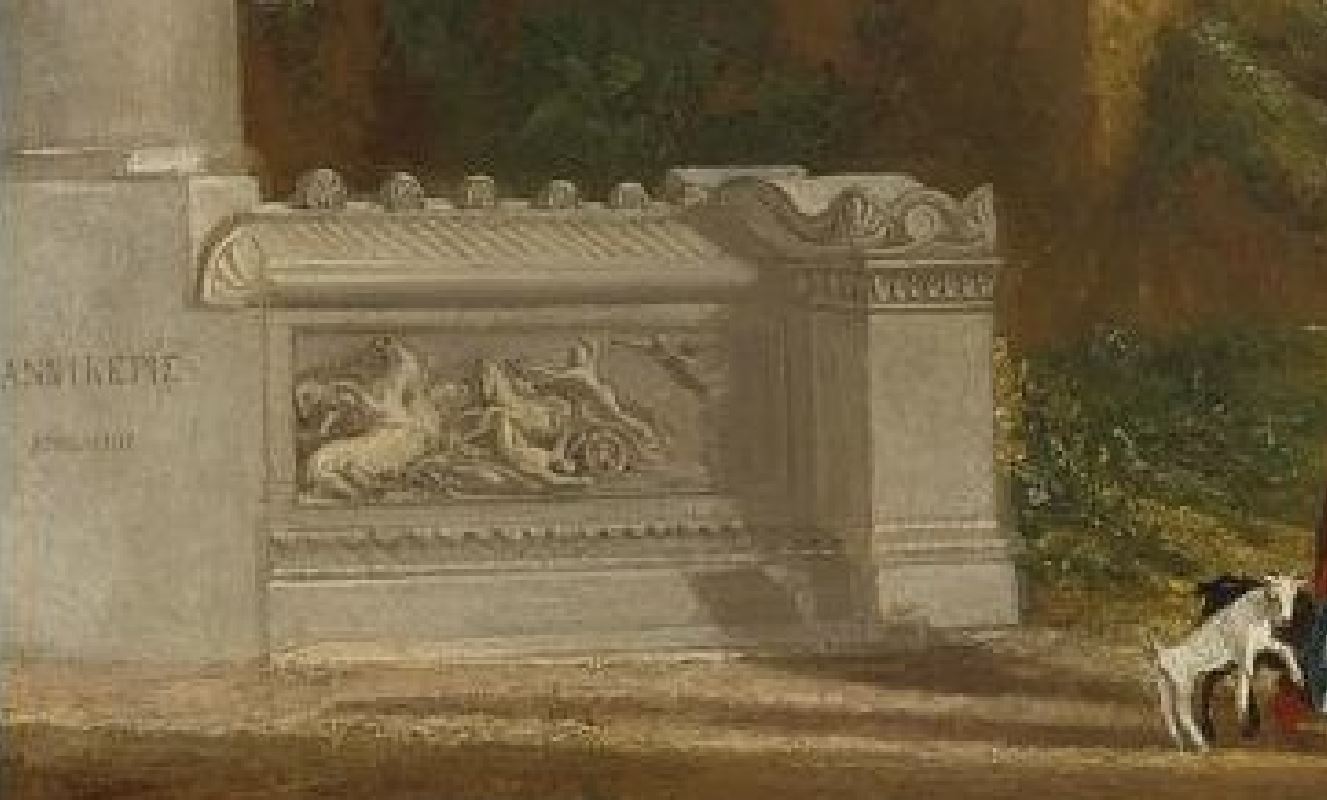 Turner 1816 Le temple de Jupiter pannellenius reconstitue coll privee detail