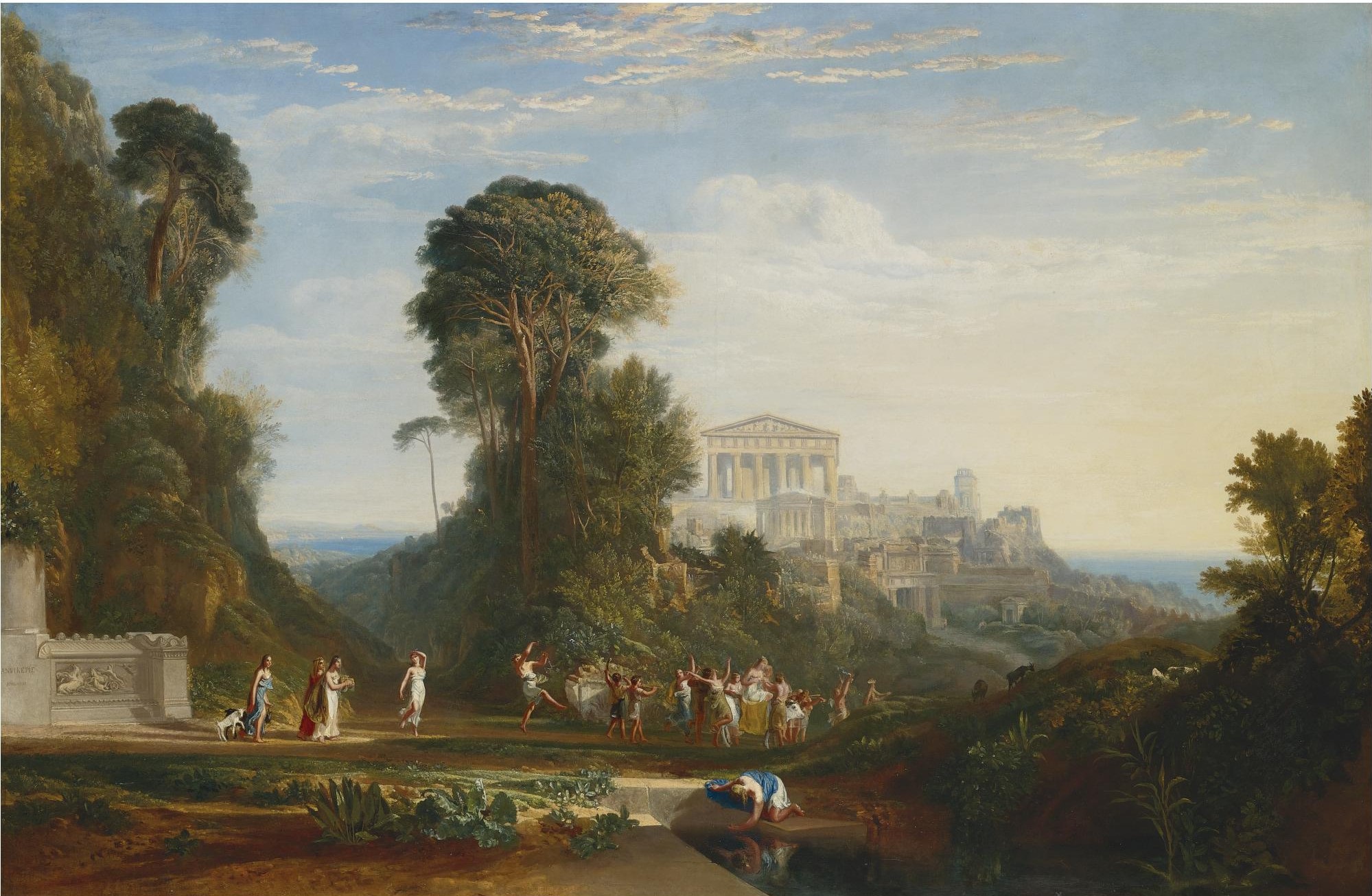 Turner 1816 Le temple de Jupiter pannellenius reconstitue coll privee