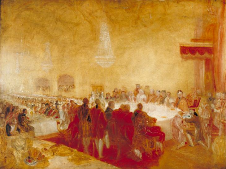 George IV at the Provost's Banquet in the Parliament House, Edinburgh c.1822 by Joseph Mallord William Turner 1775-1851