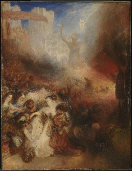 Shadrach, Meshach and Abednego in the Burning Fiery Furnace exhibited 1832 by Joseph Mallord William Turner 1775-1851