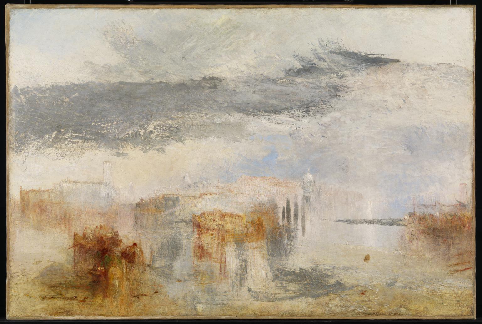 Venice - Sunset, a Fisher exhibited 1845 by Joseph Mallord William Turner 1775-1851