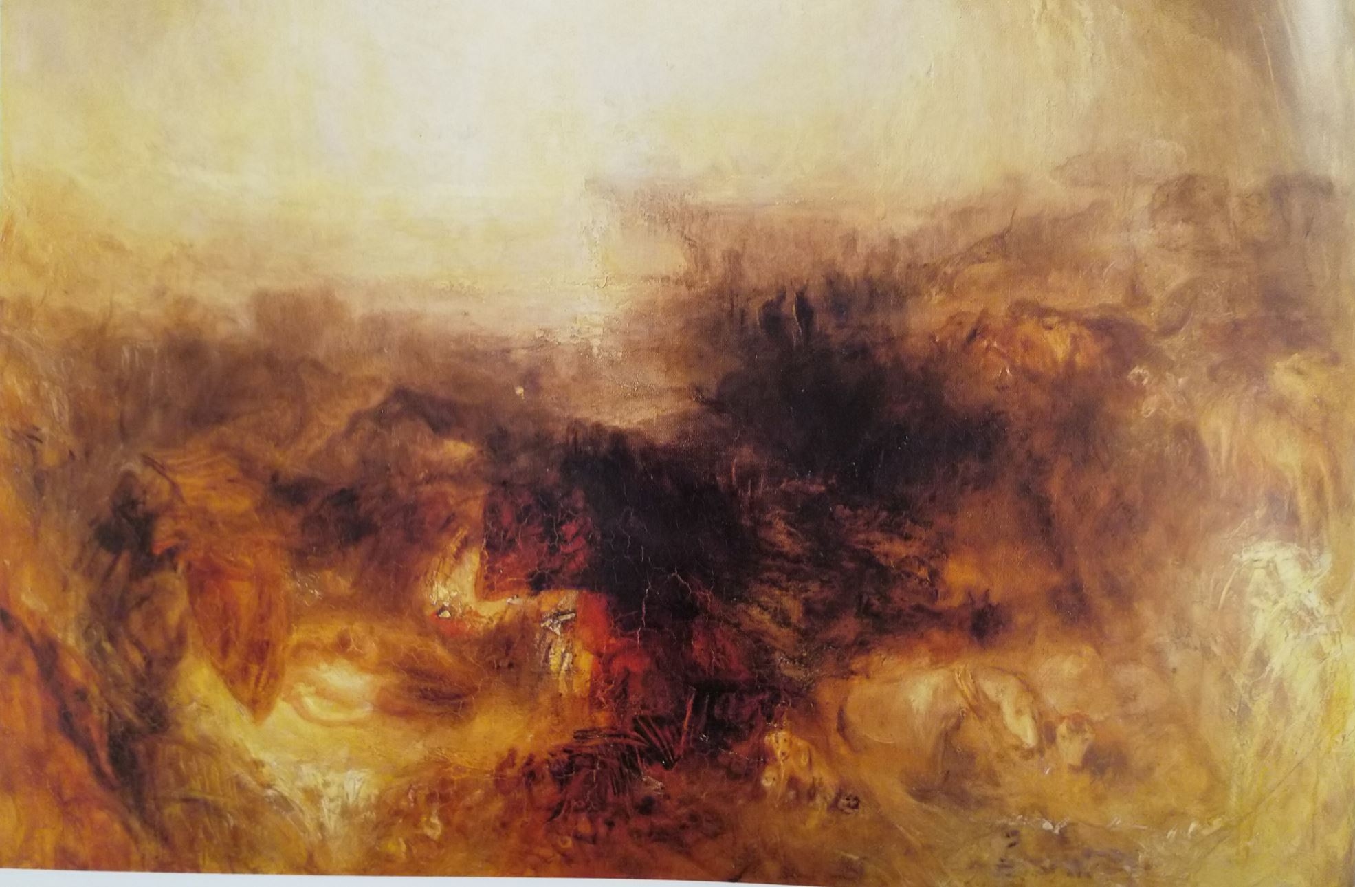 turner 1843 deluge-Shadow and Darkness The Evening of the Deluge detail