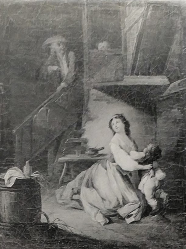 Boilly 1785 avant Interieur rustique coll part