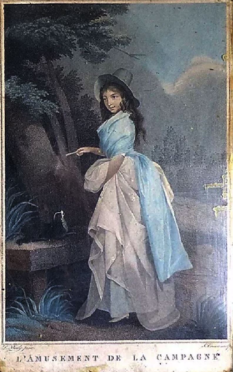Boilly 1789-93 L'amusement de la campagne gravure de Tresca