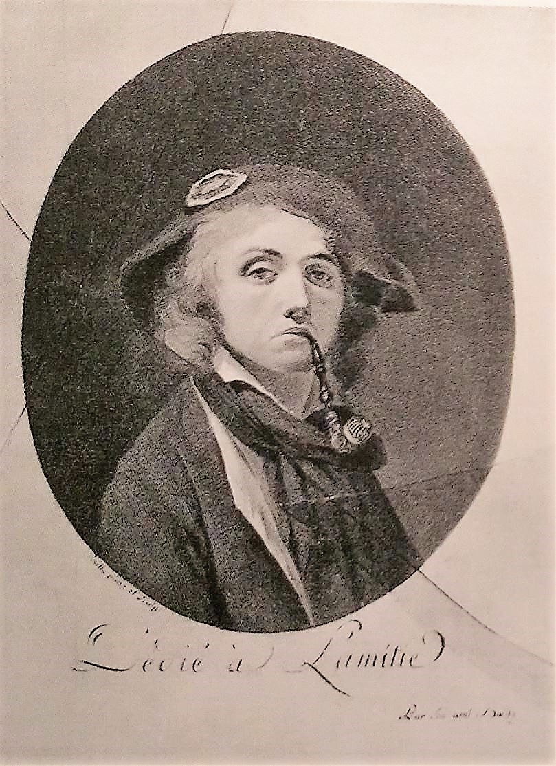 Boilly 1793-94 Autoportrait Dedie a l'amitie grisaille