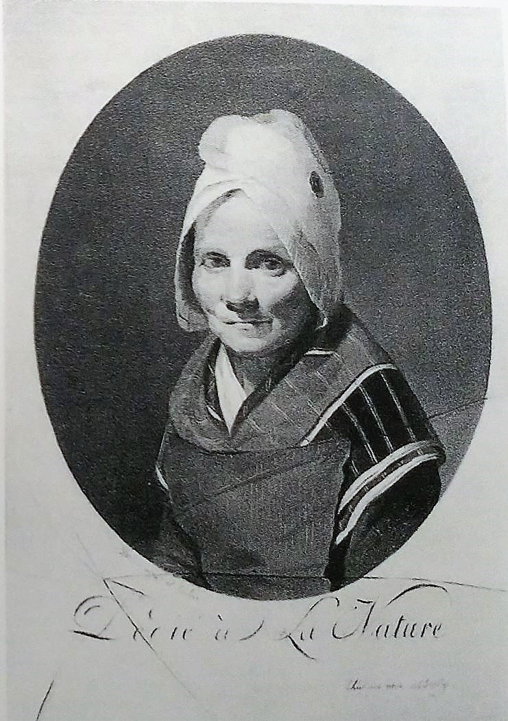 Boilly 1793-94 Portrait de la mere Chenard Dedie a la nature grisaille