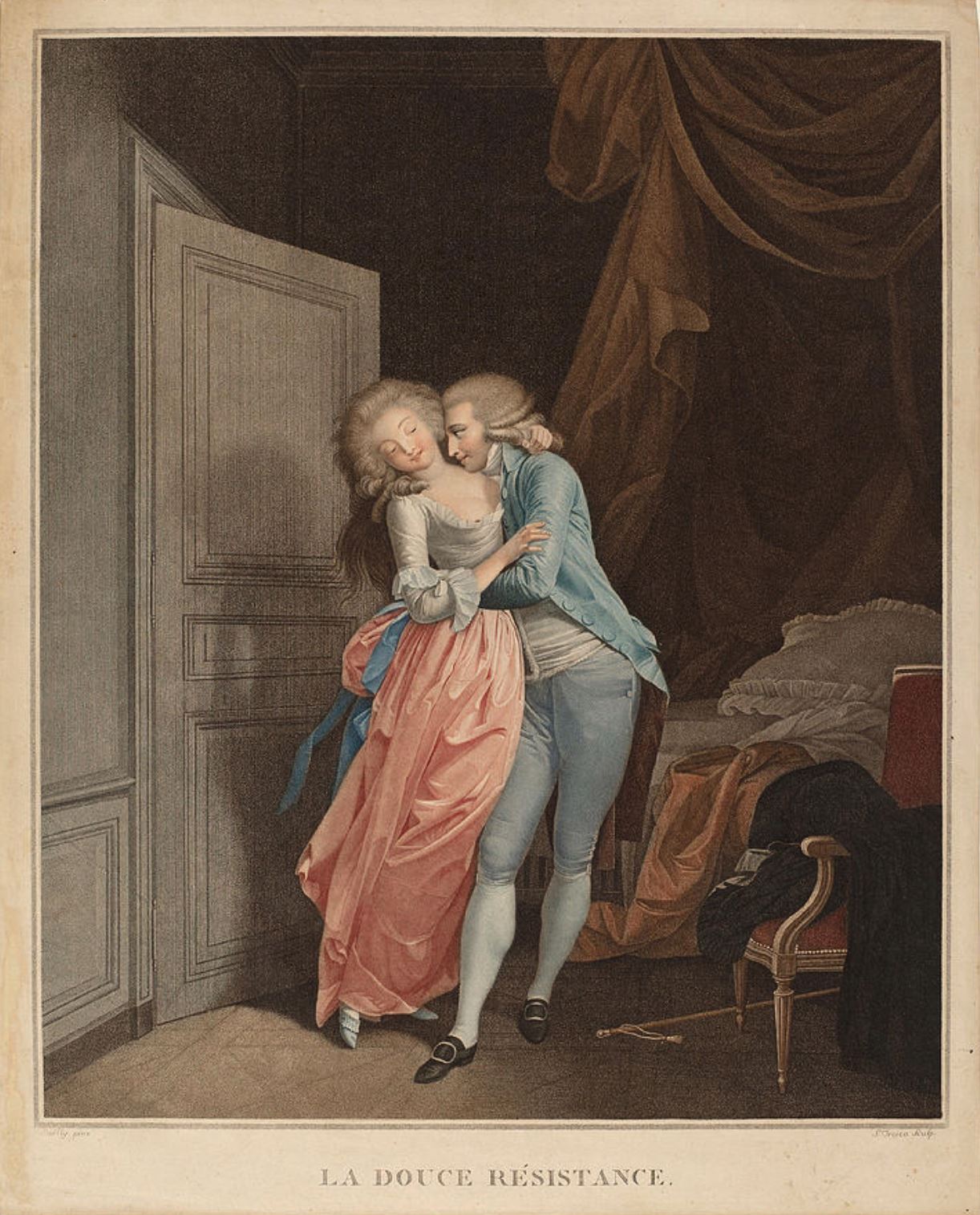 Boilly 1794, La douce resistance gravure de Tresca