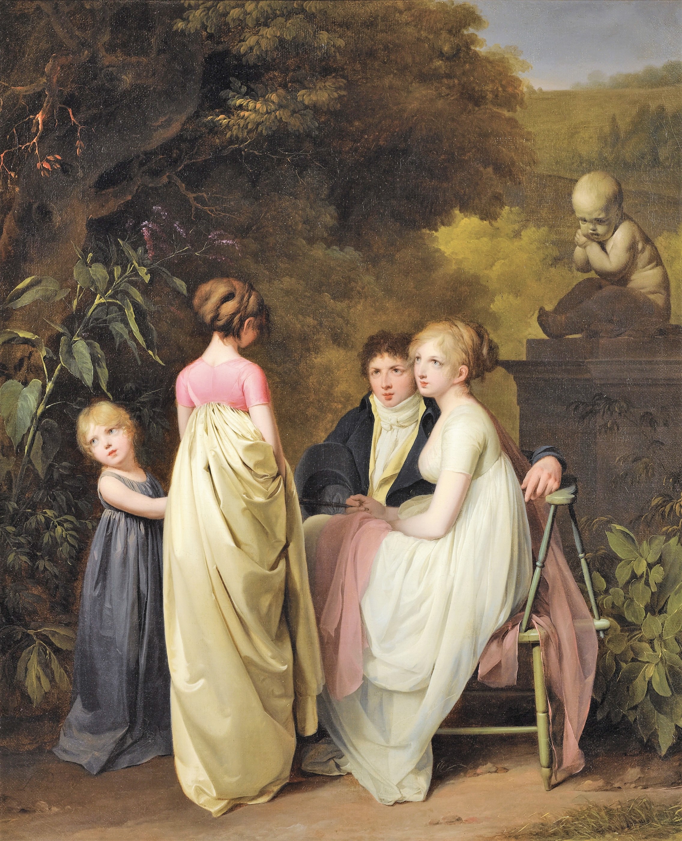 Boilly 1801-03 Rendez-vous d'amour (Conversation dans le parc) Horvitz Collection Wilmington