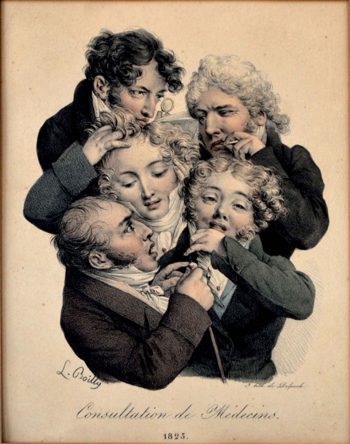 Boilly 1823 Consultation des medecins 1723 Les grimaces