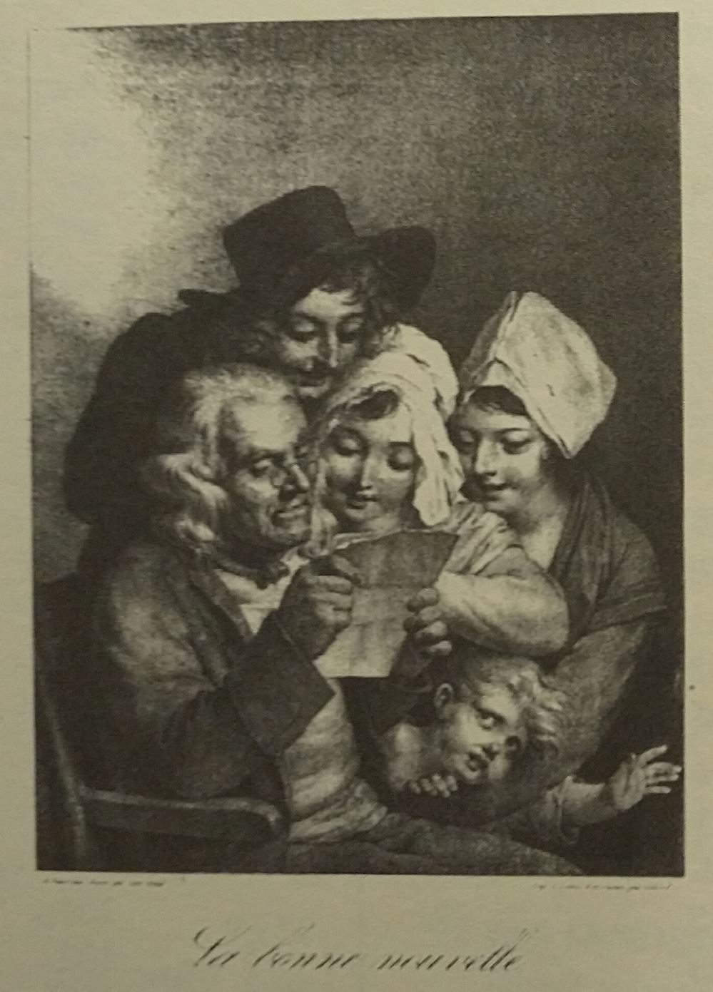 Boilly 1824 La Bonne Nouvelle Les grimaces Aubert