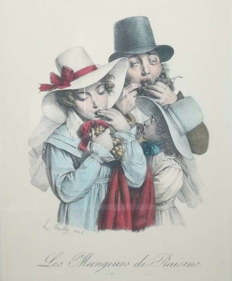 Boilly 1825 Les mangeurs de raisins Les grimaces