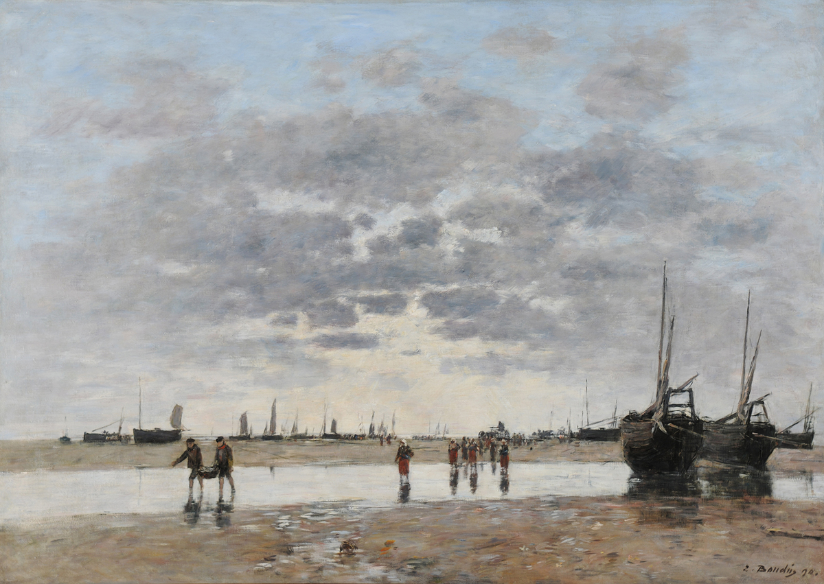 Boudin 1890 Berck le retour des barques Musee des Beaux-Arts de Reims