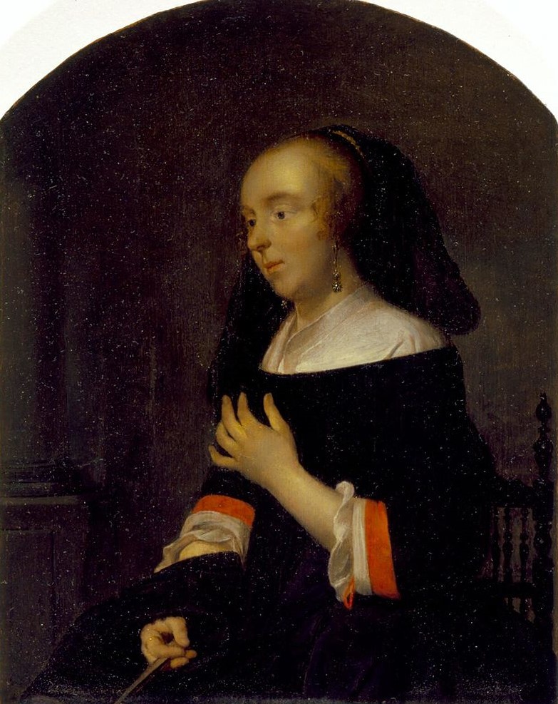 Metsu 1658 ca portrait_of_his_wife_Isabella_de_Wolff Speed_Art_Museum