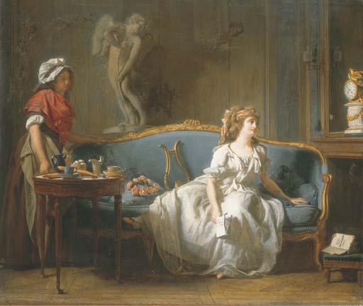 Michel Garnier 1793 La jeune femme eploree ou l'attente 55,5 x 46,5