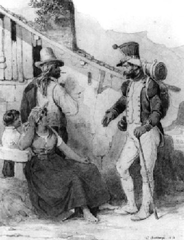 hippolyte-bellange 1828 le-retour-du-soldat