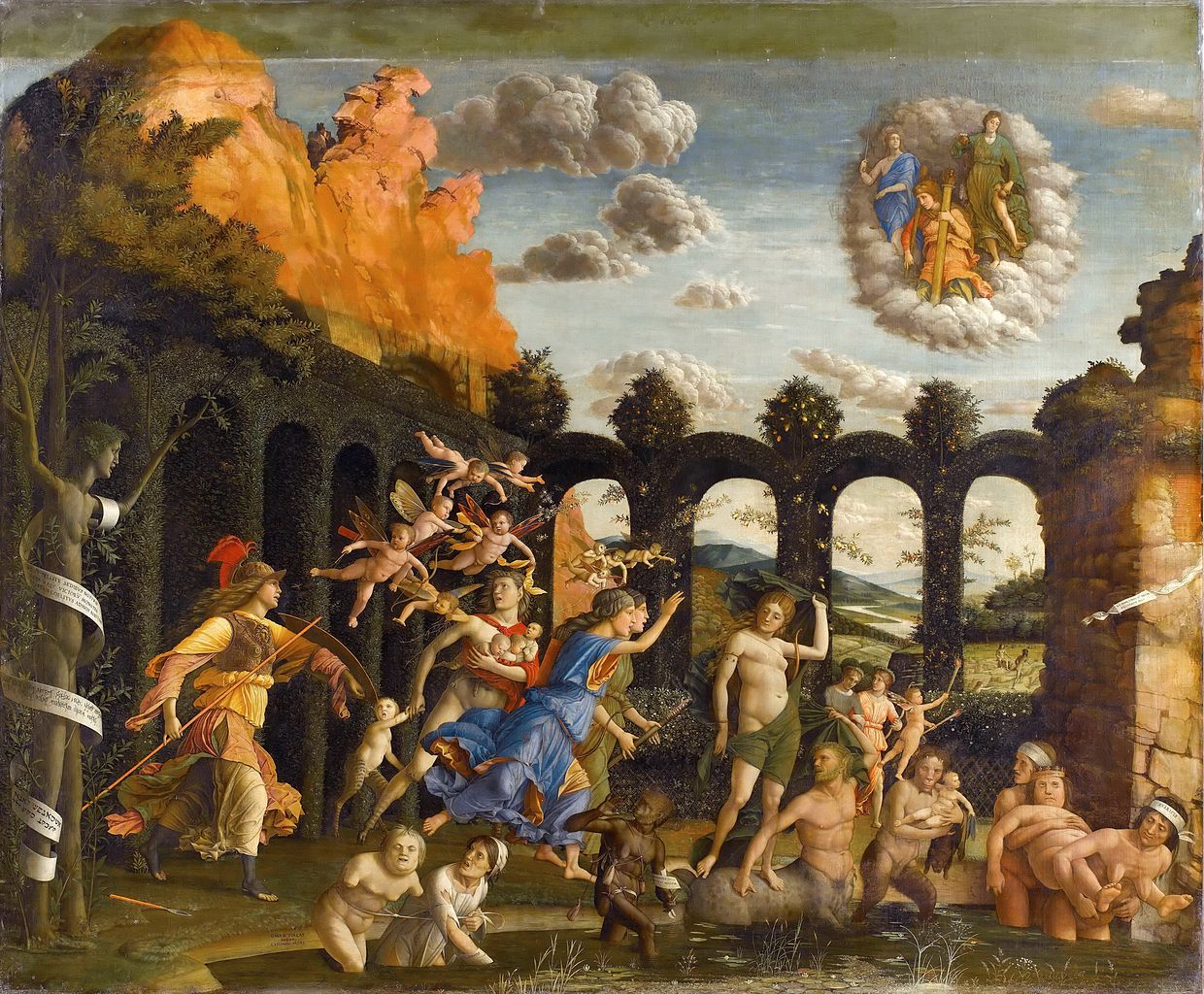 Mantegna 1499-1502 Minerve chassant les Vices du jardin de la Vertu Louvre