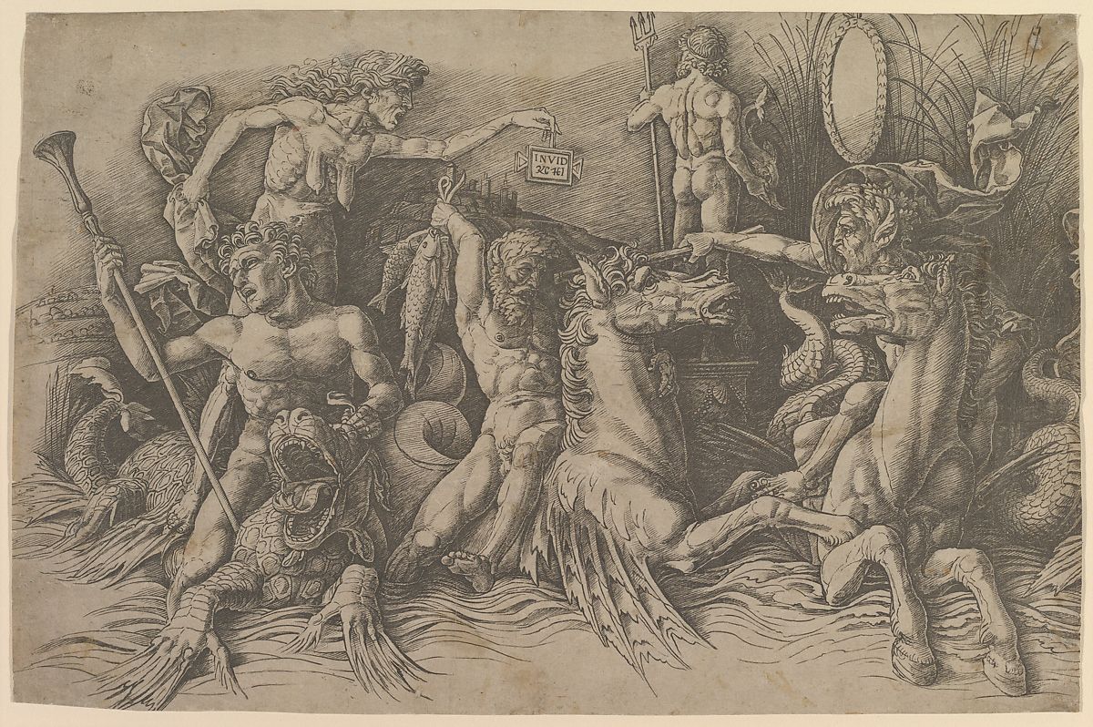 Mantegna Bataille des dieux marins (gauche)
