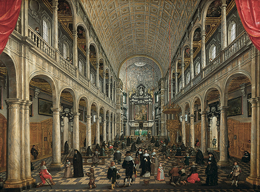 Sebastien Vranckx 1630 Interieur de l’eglise des Jesuites d’Anvers Vienne, Kunsthistorisches Museum,