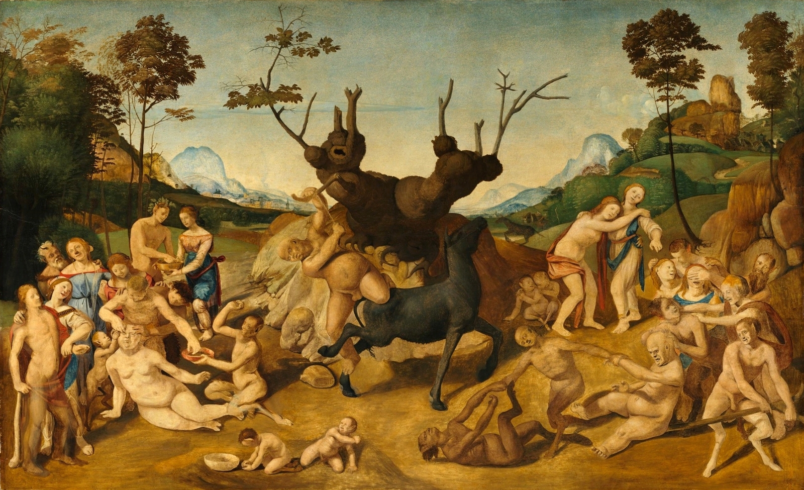 Piero di Cosimo 1500 ca Disavventure_di_Sileno Fogg Art Museum