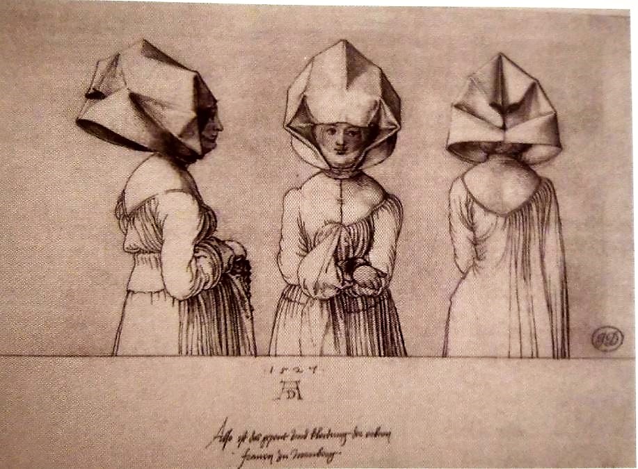 Durer 1527 Trois vues d'une femme de Nuremberg musee Pouchkine Moscou