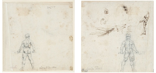 Leonard de Vinci 1506-08 Hercule recto verso