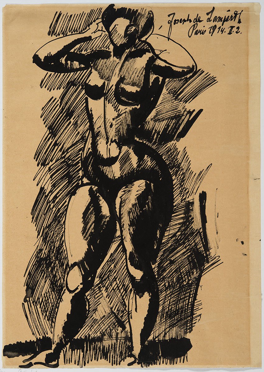 Nemes_Lampérth_József 1914 Nude sketch Hungarian National Gallery