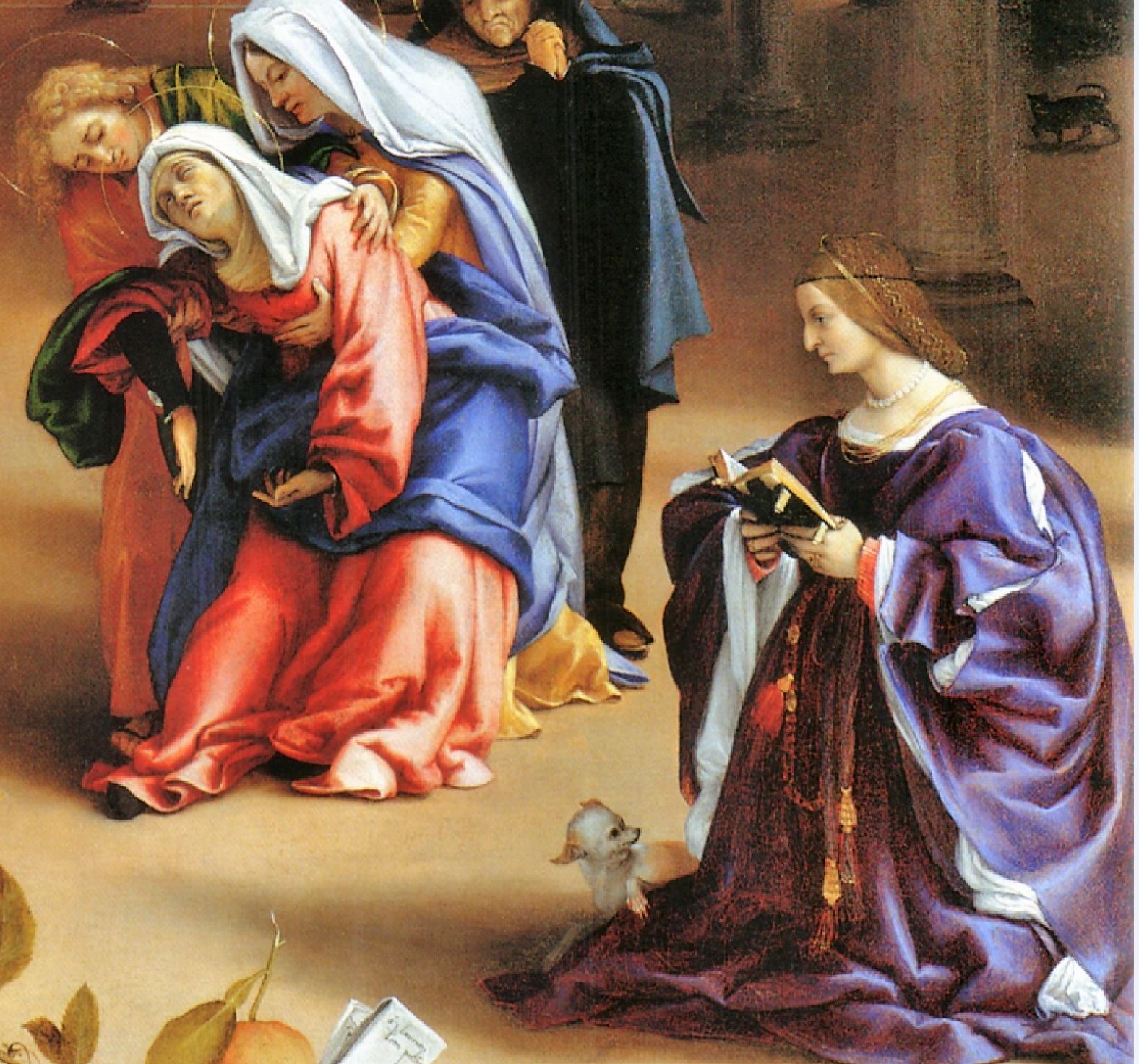 Lotto 1521 Christ taking leave o fhis mother avec Elisabetta Rota Gemaldegalerie, Berlin detail compassion