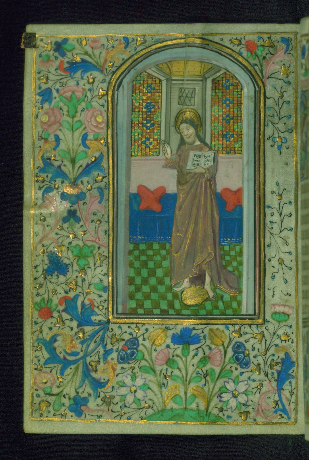 1460-70 Book of Hours, Salvator Mundi, Walters Manuscript W.202, fol. 13v