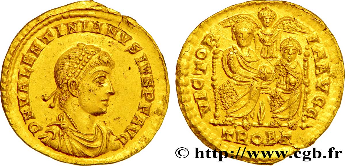 378-79 Solidus de Valentinien II RIC. 49c 2