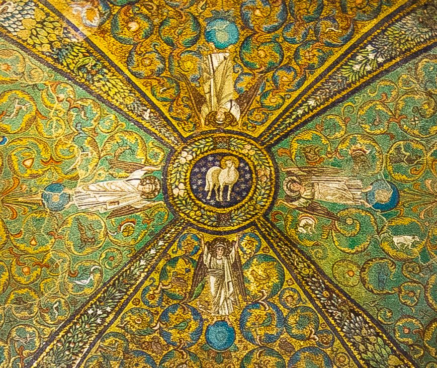 526-47, mosaïque Anges du Paradis San Vitale Ravenne