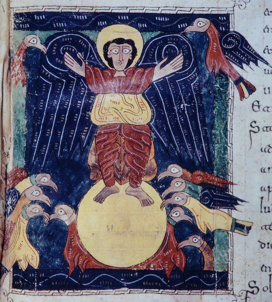 Ange dans le soleil 10eme Beatus de San Millan de la Cogolla, Escorial, Biblioteca Monasterio, Cod. II. 5 p 59