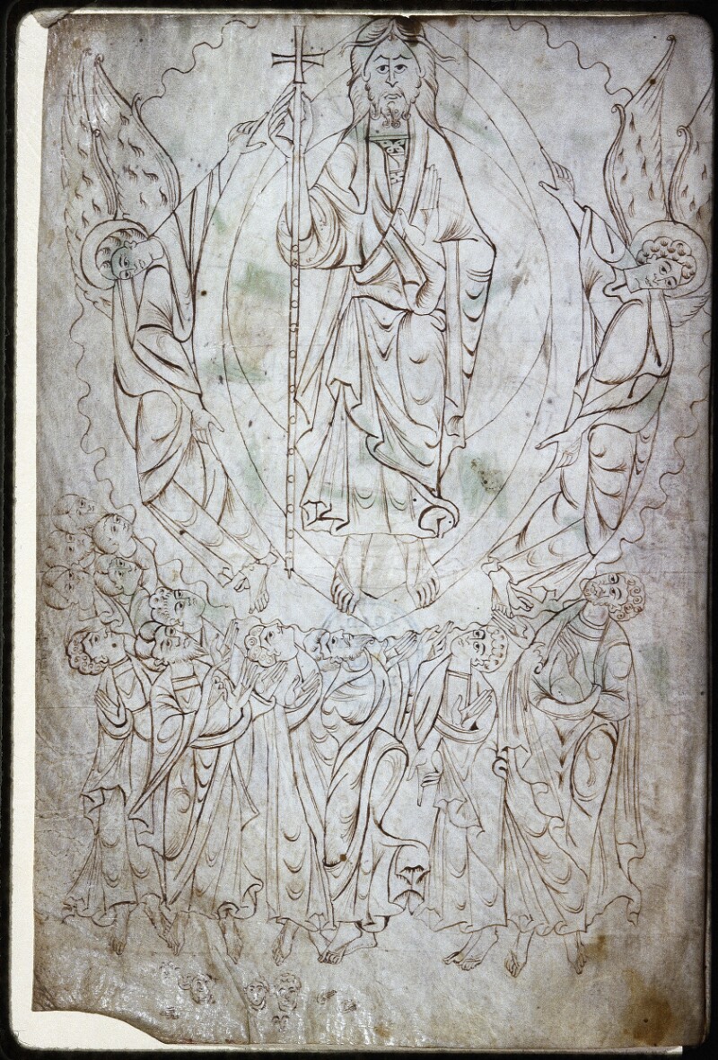 Ascension, vers 1075, Lyon, BM, P.A. 0222 fol 01v