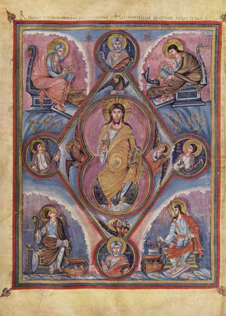 Christ en majeste 844-851 Premiere Bible de Charles le Chauve, BNF fol 329v
