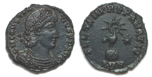 Demi-maiorina, Constance II, 348-351, RIC 129 (VIII, Antioch)