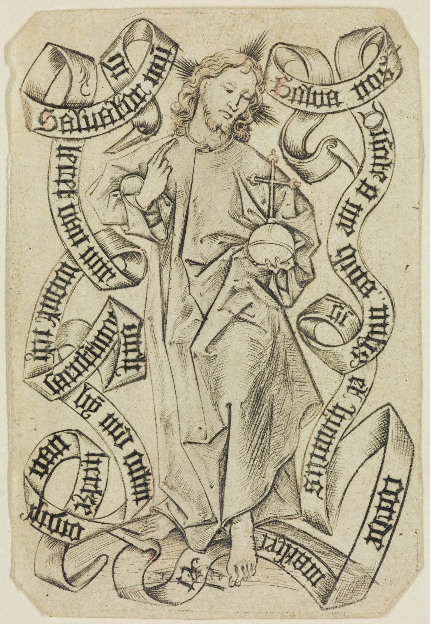 Johann Zwott, German, Salvator Mundi, late 15th Century