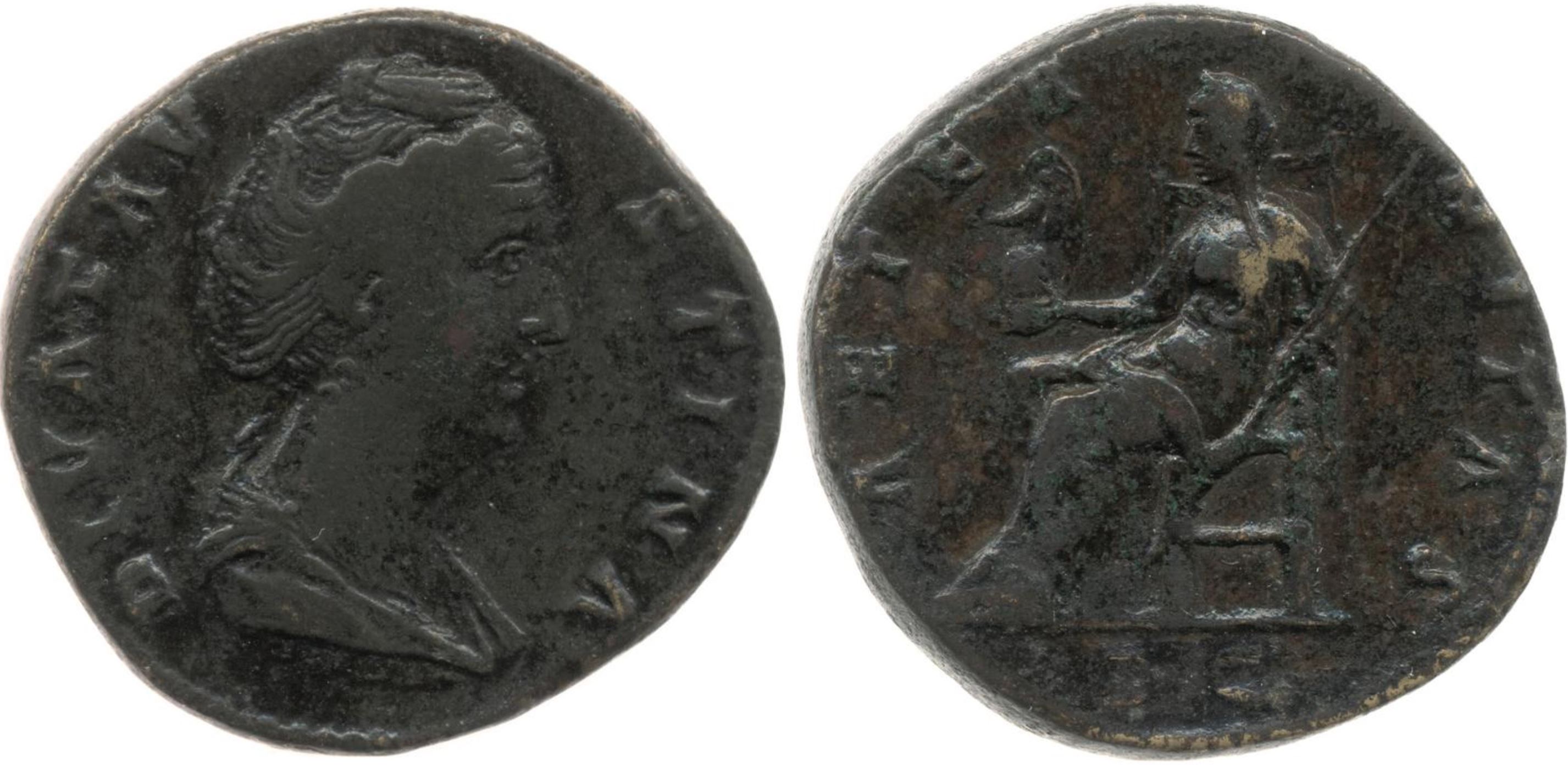 Phenix Aeternitas 141-161 Sesterce Antonin le Pieux buste Faustine