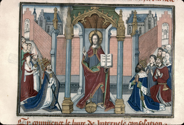 Salvator Mundi 1462 Imitation de Jesus Christ Valenciennes MS 240 fol 158