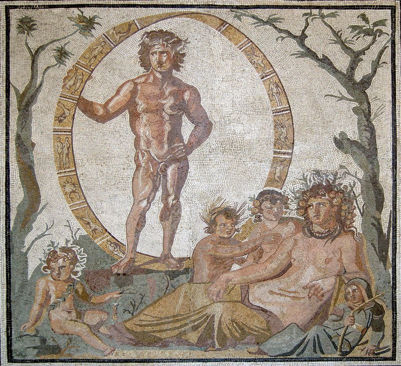 zodiaque 200-250 mosaique villa romaine Sassoferrato v. Munich, Glyptothek