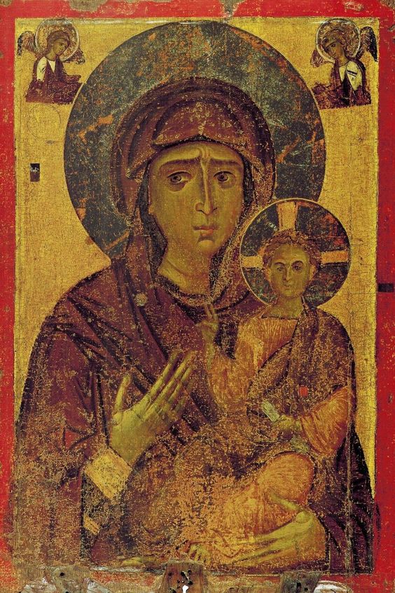 1175-1200 Double sided Icon of the Virgin Hodegetria Byzantine Museum Kastoria