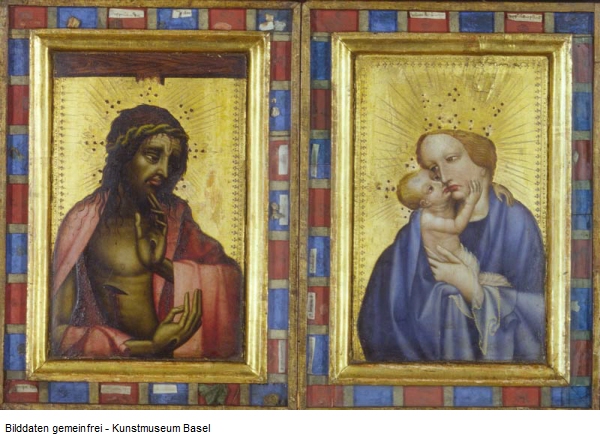 1415-20 Wiener Meister Man of Sorrows; Virgin and Child . Kunstmuseum Basel
