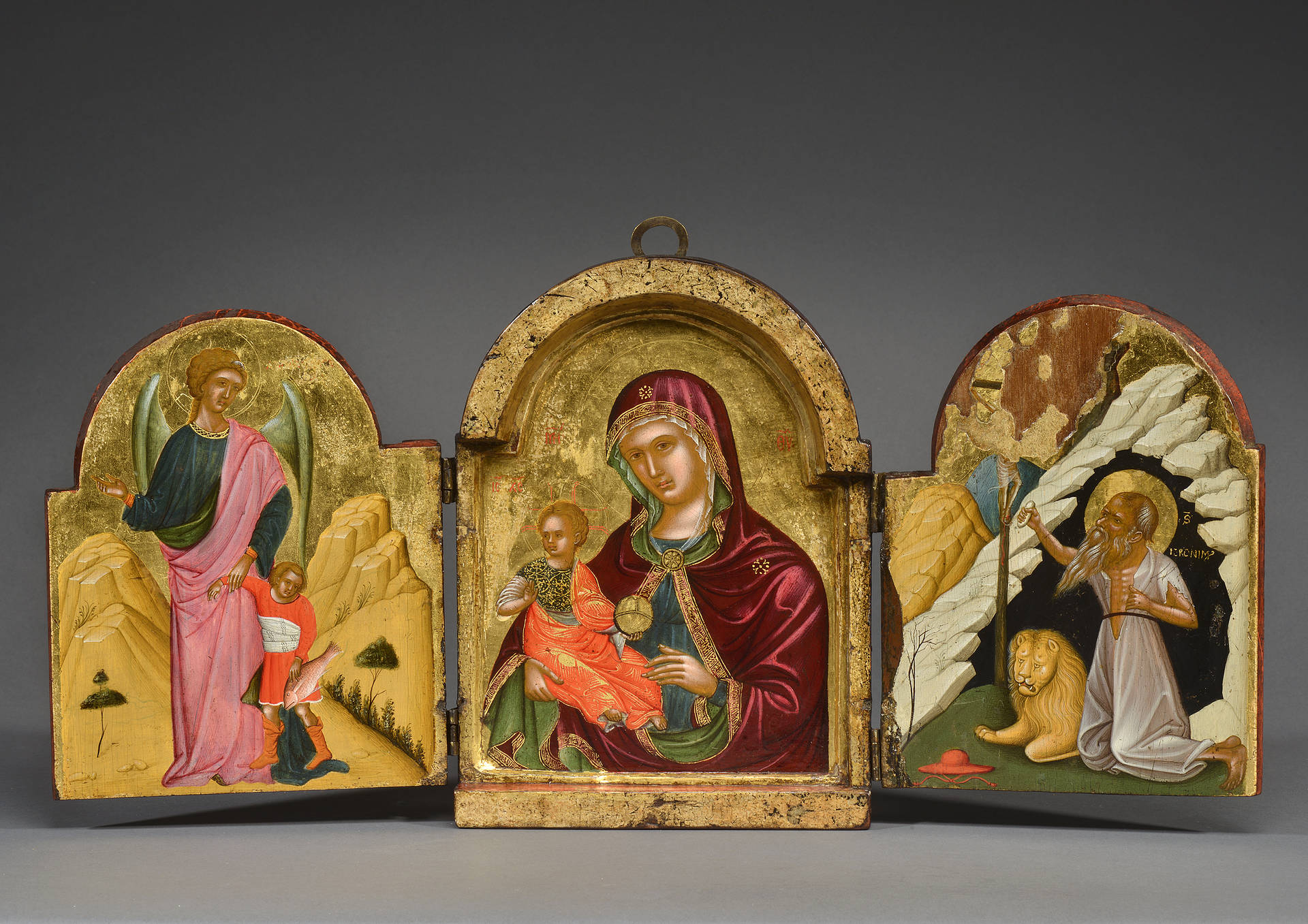1480-1500 Triptych with the Madre della Consolazione and the Man of Sorrows, Crete, Morsink Icon Gallery, Amsterdame