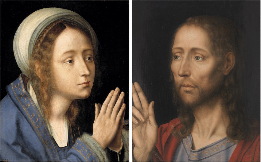 1529 Jan-Massys-Virgin-Mary-after-1529-Quentin-Massys-Christ-the-Saviour-ca- Prado