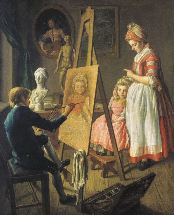 1765-1768 Firsov Ivan Ivanovitch Un jeune peintre Galerie Tretyakov, Moscou