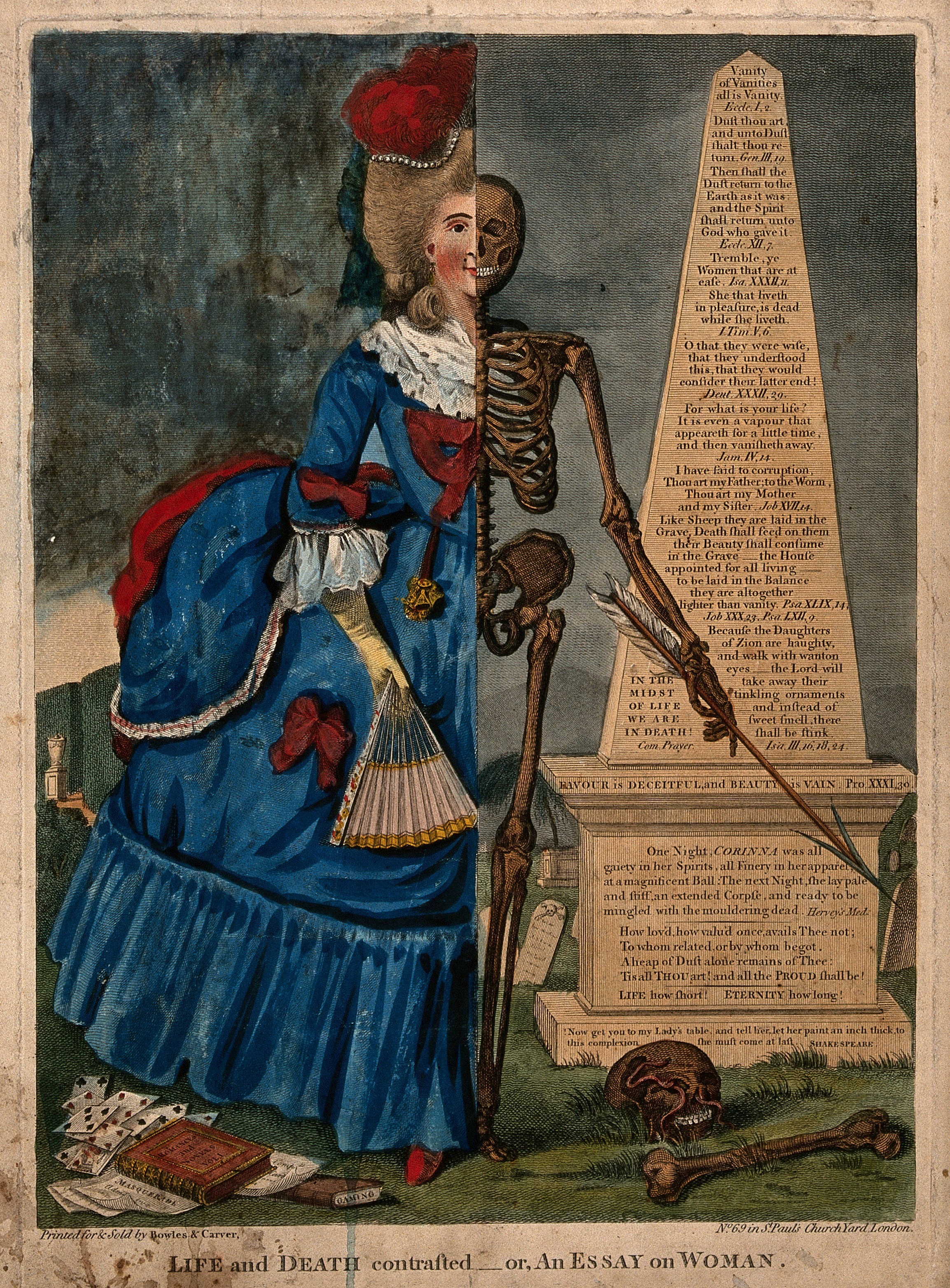 1770 Valentine Green Death and Life Contrasted — or, An Essay On Man; An Essay On Woman Wellcome collection