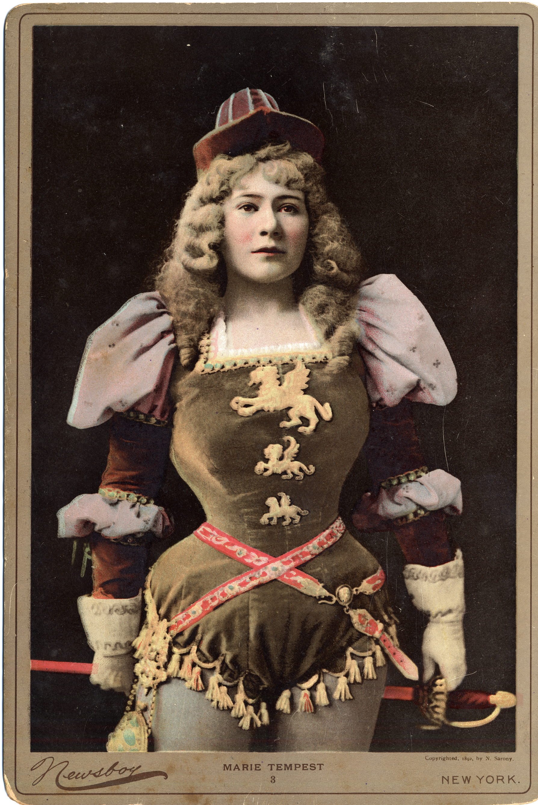1890 ca Marie_Tempest Newsboy, New York