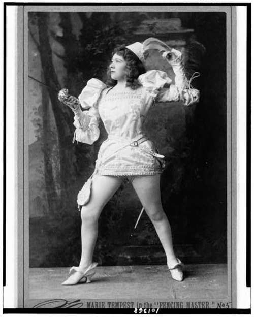 1892 Marie Tempest The fencing master photo Napoleon Sarony