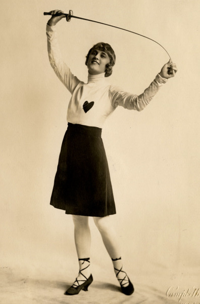1916 ca Ziegfeld Girl Grace Jones, AKA The Fencing Girl, by Campbell Studios NYC.